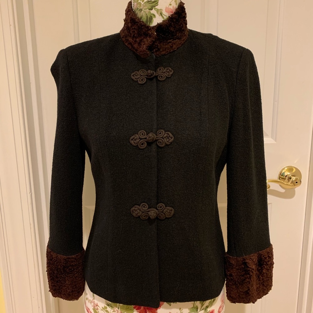 Talbots Black and Brown Blazer